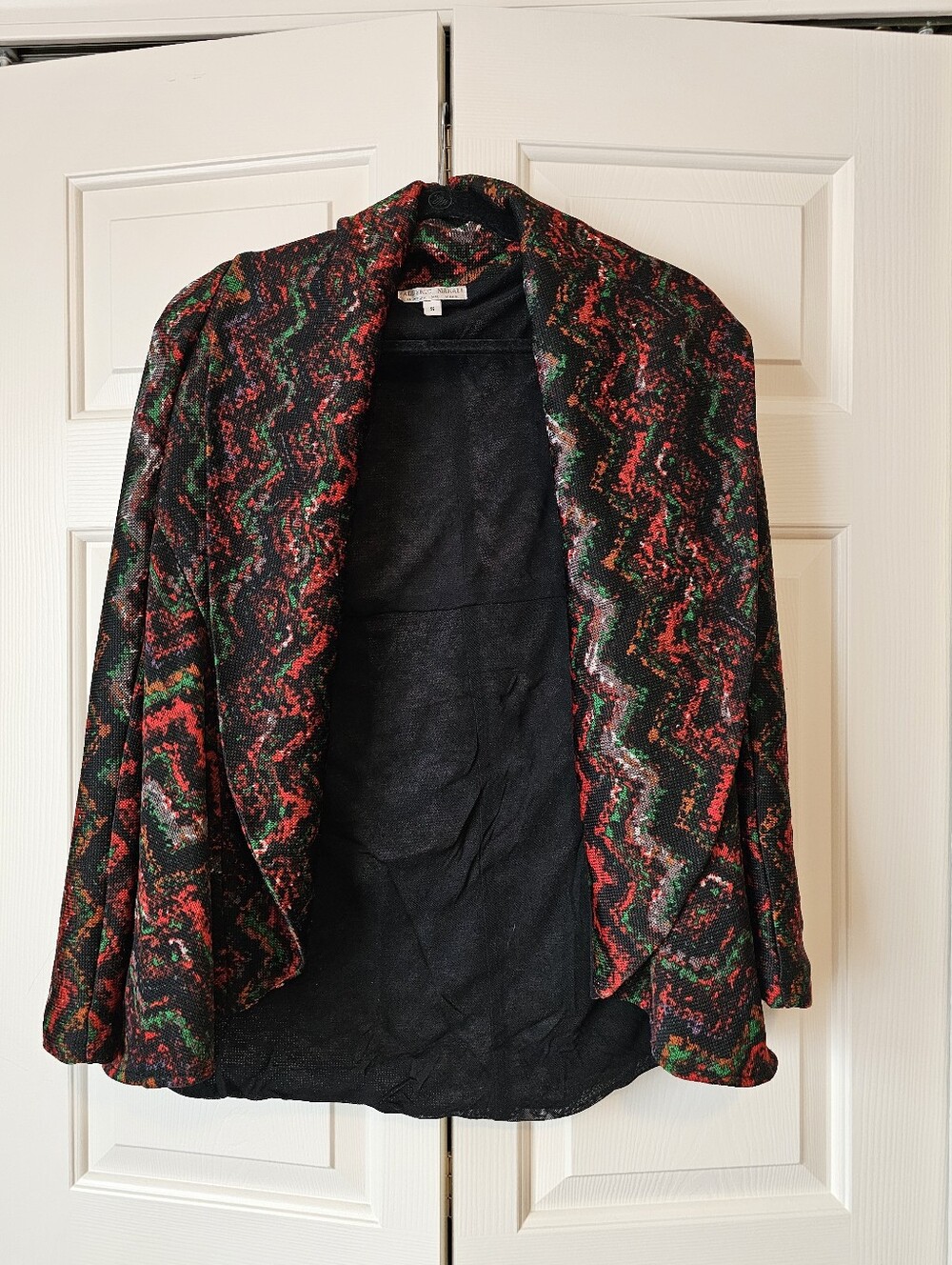 Alberto Makali Cardigan Size Small Red Green Black